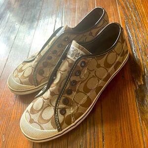 Coach Kira signature logo lace less sneakers size 8